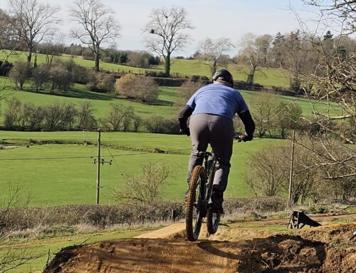 Preparing Nik for Bike Park Wales